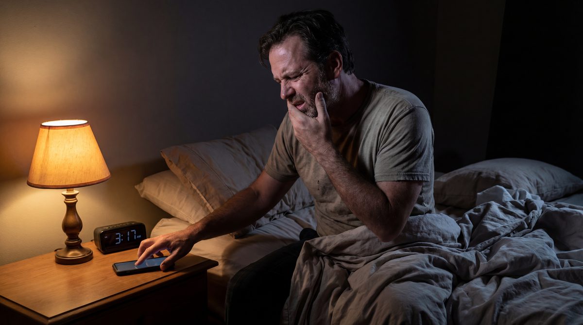 Patient with dental pain calling dentist office late at night