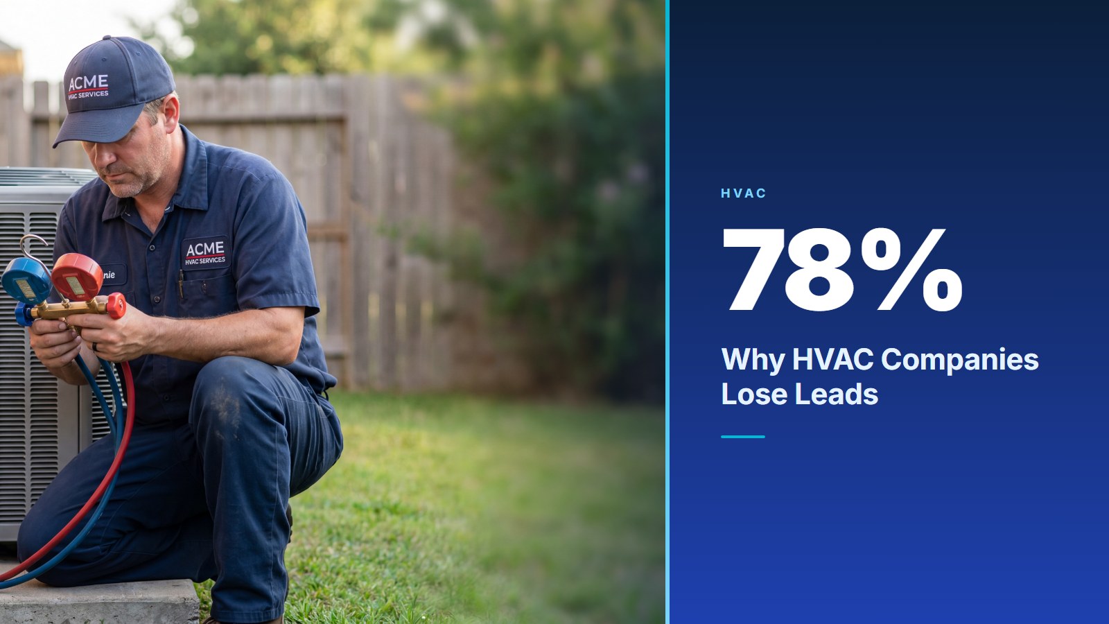 HVAC technician checking phone for new service leads, fast lead response wins more jobs