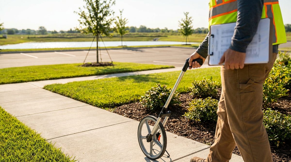 Site walkthrough checklist used to measure and price commercial landscaping contracts before bidding