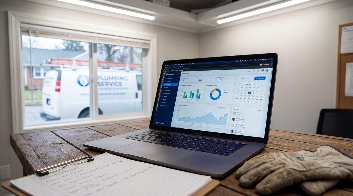 Ignitvio AI answering service dashboard for plumbing business